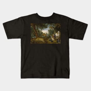 The Vision of St Hubert by Jan Bruegel and Peter Paul Rubens Kids T-Shirt